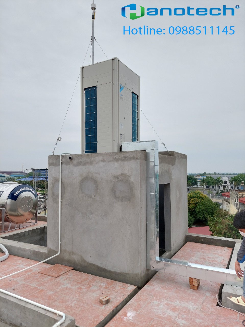 Hình ảnh kim thu sét hãng Pantheon (Thổ Nhĩ Kỳ), lắp đặt bảo vệ thiết bị toà nhà (bao gồm dàn nóng Điều hoà)