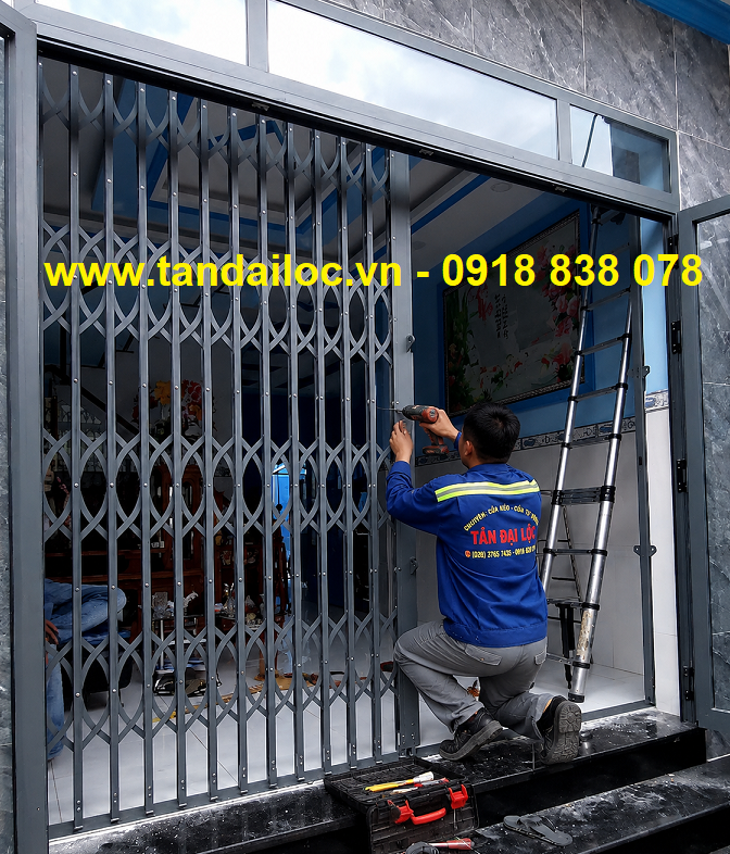 Lắp đặt cửa kéo Đức không lá màu xingfa