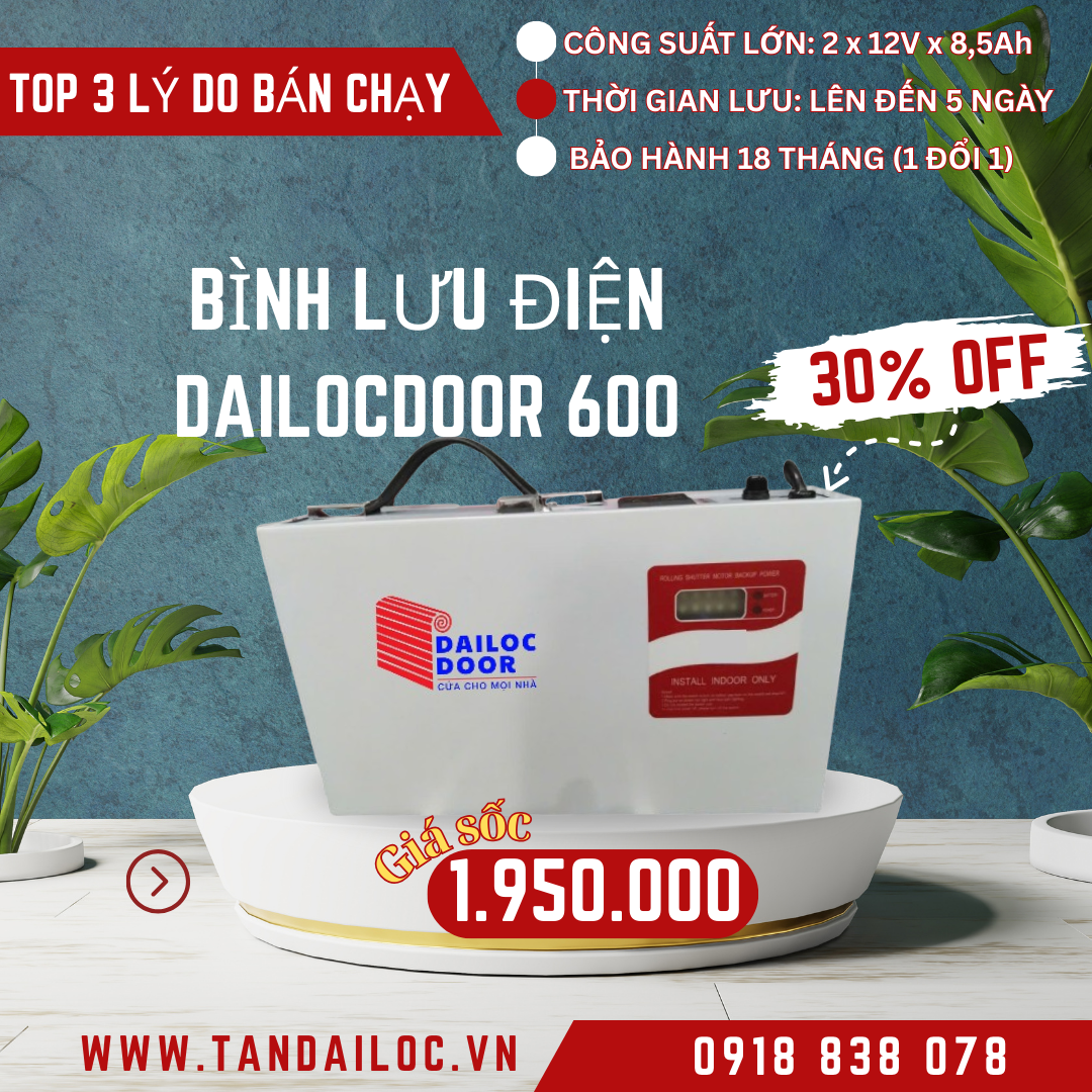 BÌNH LƯU ĐIỆN CỬA CUỐN DAILOCDOOR 600 GIÁ RẺ NHẤT TPHCM