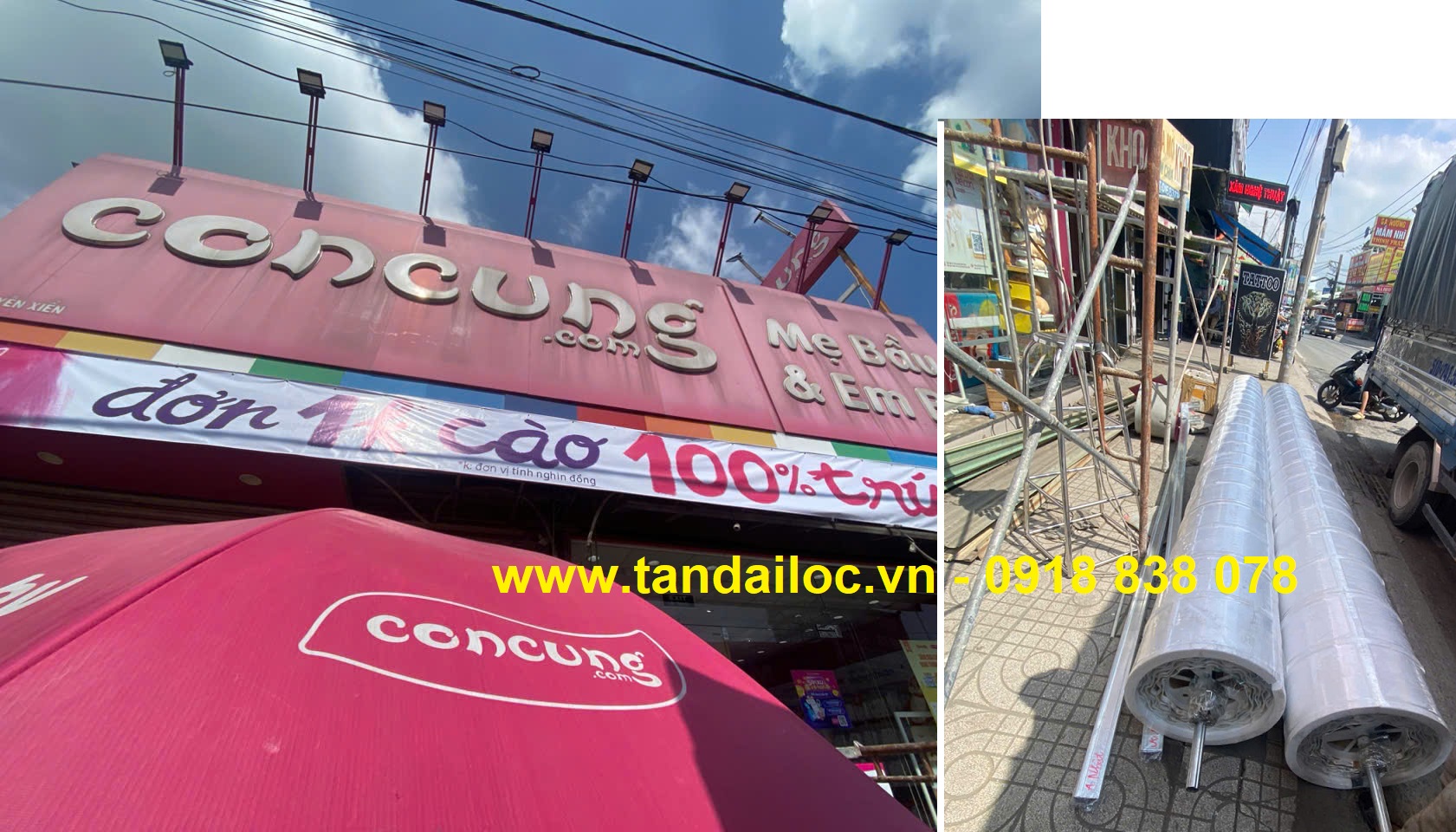 Lắp đặt cửa cuốn tấm liền tại hệ thống concung