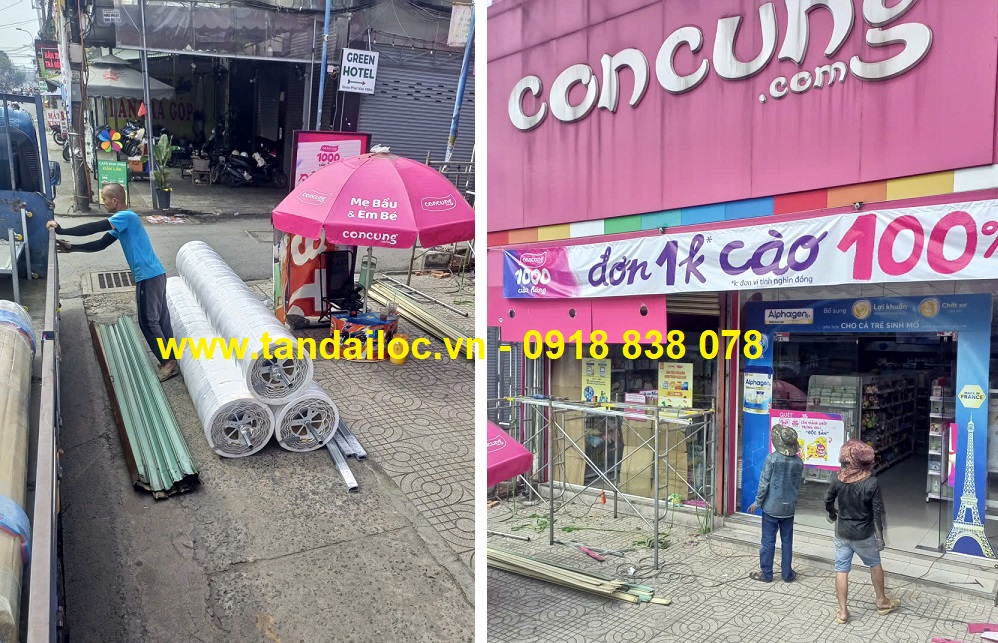 Lắp đặt cửa cuốn tấm liền cho hệ thống Concung