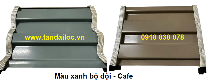 cửa cuốn tấm liền công nghệ Úc dailocdooor xanh - cafe