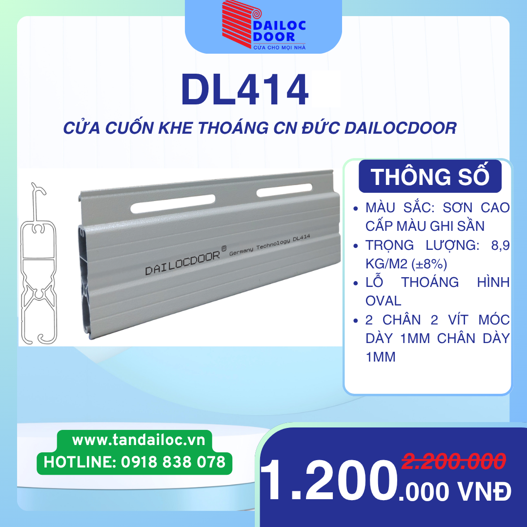báo giá cửa cuốn Đức Dailocdoor 414