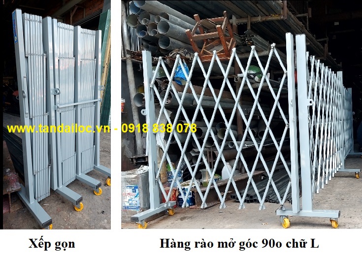 Hàng rào xoay di động dễ dàng đóng mở