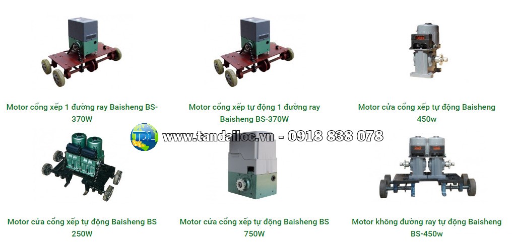 Motor cổng xếp Baisheng