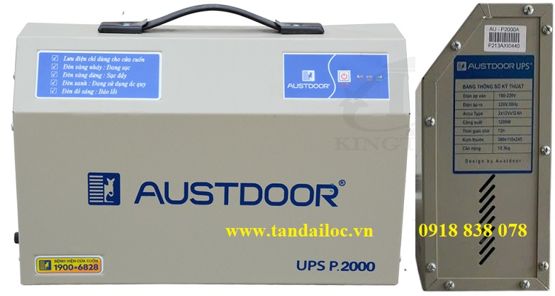 Bộ lưu điện cửa cuốn Austdoor P2000
