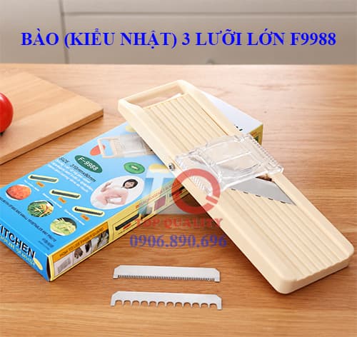 bàn bào Nhật, bào 3 lưỡi lớn F9988, bào rau củ nhà hàng