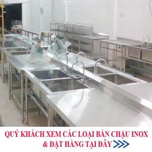 bàn inox công nghiệp, chậu inox công nghiệp