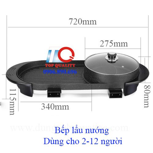 bếp lẩu nướng, bếp nướng lẩu, bán bếp lỏ lẩu nướng đa năng