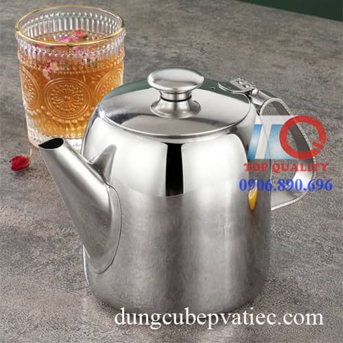 ấm trà inox, bình trà inox 900ml, bình đựng sữa, bình đựng cafe, bình pha trà