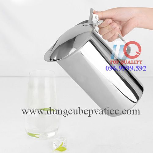 ca inox có nắp và chặn đá 