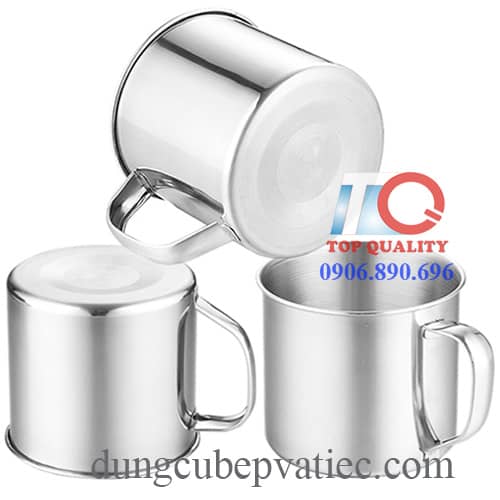 ly inox có quai, ca uống nước inox 200 250ml 270ml, ca inox số 6 7 8, ca inox súc miệng, ca inox bệnh nhân