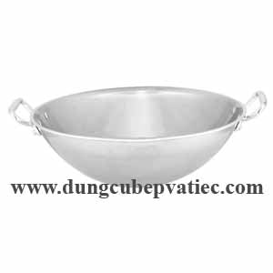 chảo xào lớn bằng inox, chảo inox công nghiệp 550, chảo xào sâu lòng, chảo sâu lòng bằng inox