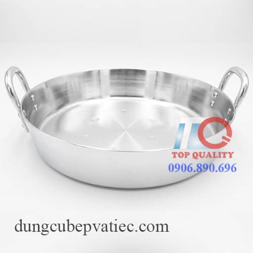 chảo nhôm đúc quai đúc, chảo nhôm dày chiên xào, giá chảo nhôm cỡ lớn