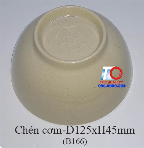 chén ăn cơm melamine nâu đá B166