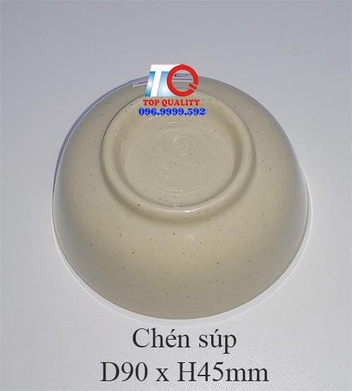 Chén súp melamine màu nâu đá 