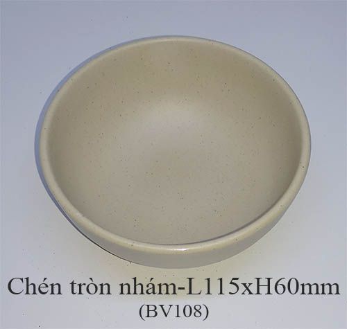 Chén melamine tròn nhám màu nâu đá 