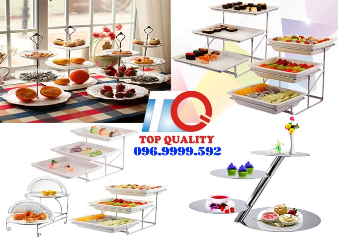 dĩa kệ trưng bày bánh tiệc buffet