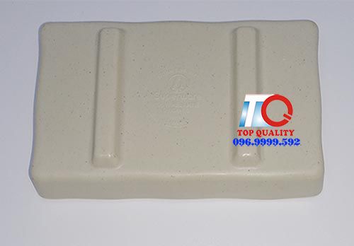 Dĩa tương nhựa melamine nhám 2 ngăn nâu đá