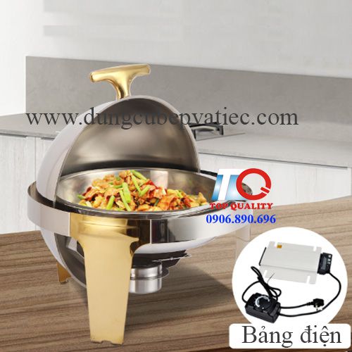 golden round chafing dish at ho chi minhcity