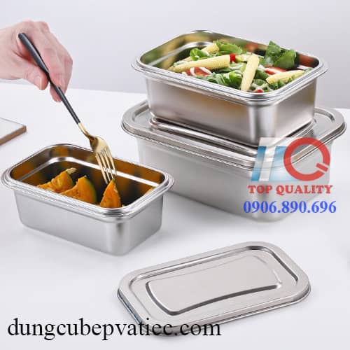 hộp inox 304 có nắp cũng bằng inox 304, Hộp inox 304 có nắp 3 4 5 6 7 8 9 10 11 12 lit