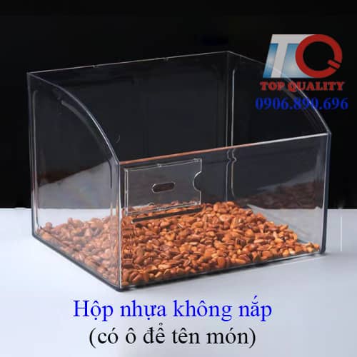 hộp đựng thực phẩm trong siêu thị, hộp siêu thị, hộp trên quầy siêu thị, hộp trong suốt đựng bánh kẹo