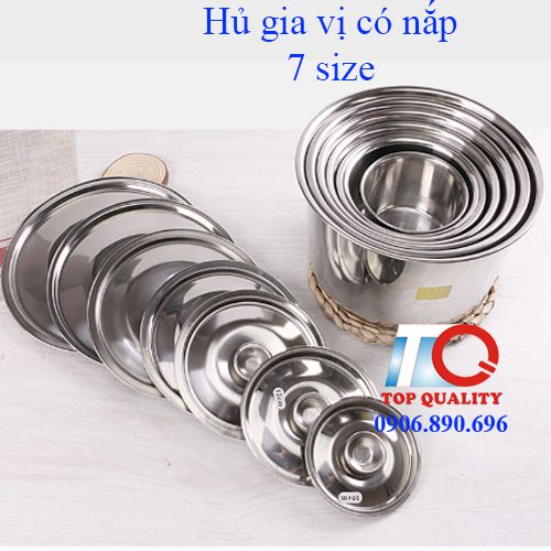 hủ inox có nắp, hủ inox đựng gia vị có nắp, hủ có nắp đựng gia vị, hủ inox tròn có nắp