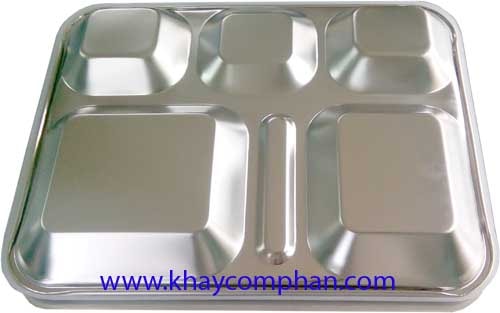 khay cơm inox công nghiệp, giá khay cơm công nghiệp, khay ăn inox, khay cơm inox có nắp