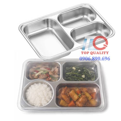 khay cơm inox 304 mầm non tiểu học, khay ăn inox cho học sinh, khay cơm mầm non, khay cơm tiểu học