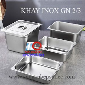 khay cont inox gn 2/3