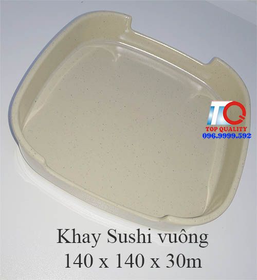 ​Khay dĩa melamine vuông đựng sushi P467-5.5 