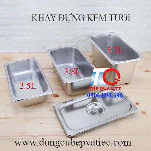 Khay đựng kem inox giá sỉ, giá khay đựng kem