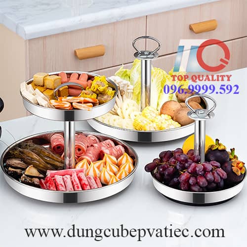 dĩa inox, đĩa inox, dĩa inox xoay, đĩa đựng thức ăn buffet, dia đựng thức ăn lẩu, dĩa đựng topping lẩu, đĩa đựng thức ăn lẩu