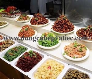 khay buffet GN 2/3 bang su, khay buffet su, khay su buffet, khay su chu nhat, khay su sau long