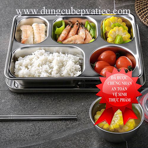 khay com inox an toan