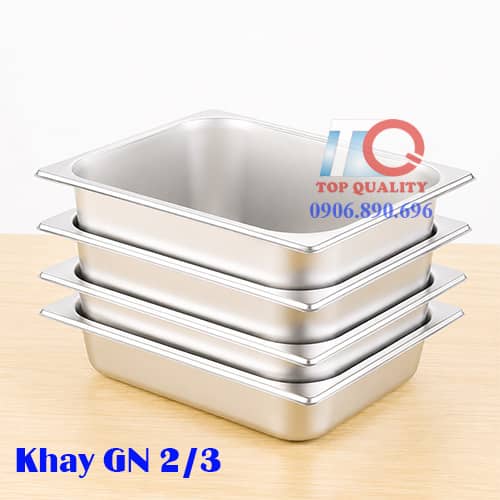 khay inox GN 2/3, khay inox trong nồi hâm buffet GN 2/3