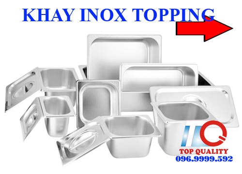 khay inox đựng topping giá rẻ