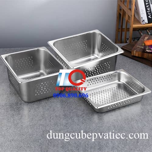 khay inox 1/2 có lỗ, khay gn 1/2 có lỗ, khay inox vuông có lỗ, khay inox có lỗ 65 100 150mm