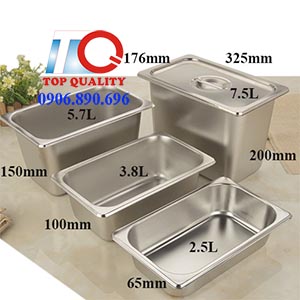 khay inox gn 1/3 đựng buffet giá rẻ tại phú quốc