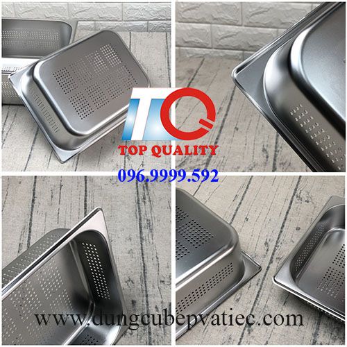 Khay inox GN 1/1 có đột lỗ nhỏ, khay 1/1 có lỗ nhỏ, khay inox lỗ nhỏ, khay inox lổ, khay GN đột lỗ nhỏ