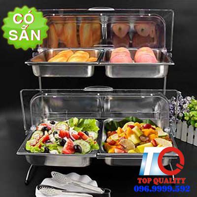 Khay inox GN 1/2 trưng bày thức ăn tiệc buffet