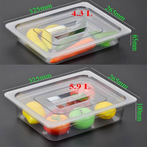 khay 1/2, Khay 1/2 bằng nhựa mika, khay nhựa 1/2, khay mika 1/2