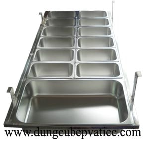 khung inox để khay kem tươi, khung đặt khay kem inox, khung trưng bày khay kem tươi, khung inox để trong tủ kem 