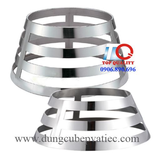 Khung inox kê dĩa tròn tiệc buffet phòng khách