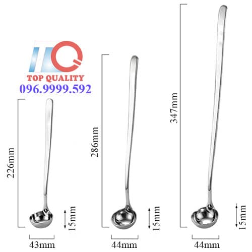 muỗng dài, thìa dài vá dài, muỗng múc gia vị, muỗng múc sốt, muỗng múc mật ong