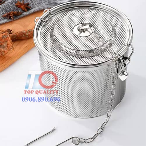 giỏ inox lọc gia vị nồi nấu phở, lồng inox lọc xương nồi hầm