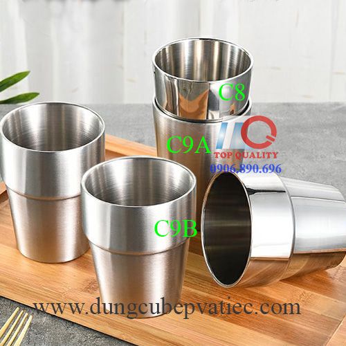 ly inox 304 giu nhiet hcm, bán ly inox súc miệng, bán ly uống nước inox giữ nhiệt