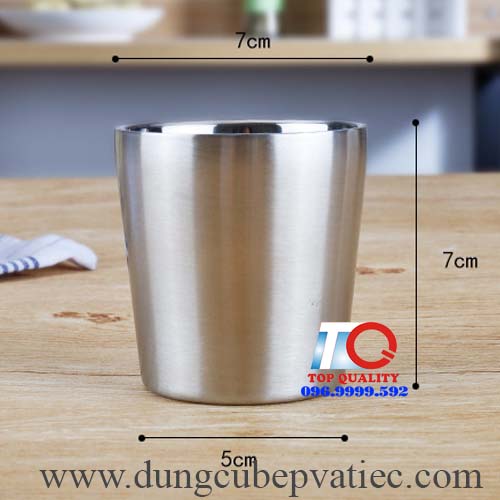 ly inox 304, ly inox 2 lớp, ly inox nhỏ, ly súc miệng, ly xuc mieng