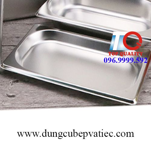 mâm inox chữ nhật size nhỏ gn 1/3