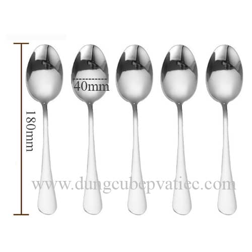 muong inox 18cm, muong com inox gia re, muong an inox gia re, muong com cong nhan, muong an com hoc sinh